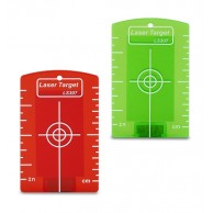 Red or green magnetic target with cm/inch graduation